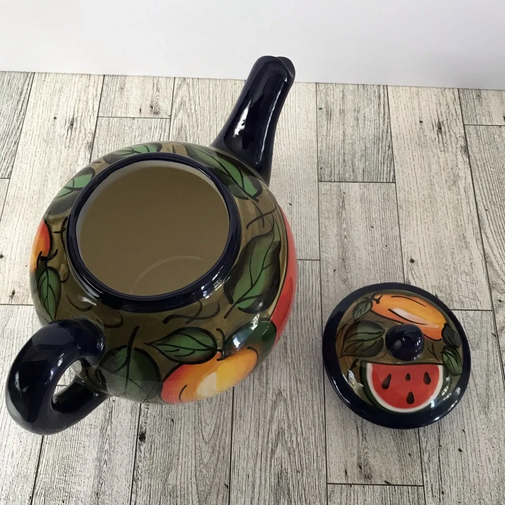 Mexican Teapot with fruit design